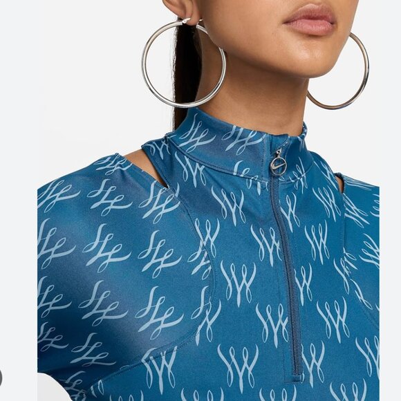 NWT Nike Serena Williams Design Crew Long-sleeve Bodysuit Blue - Picture 4 of 9